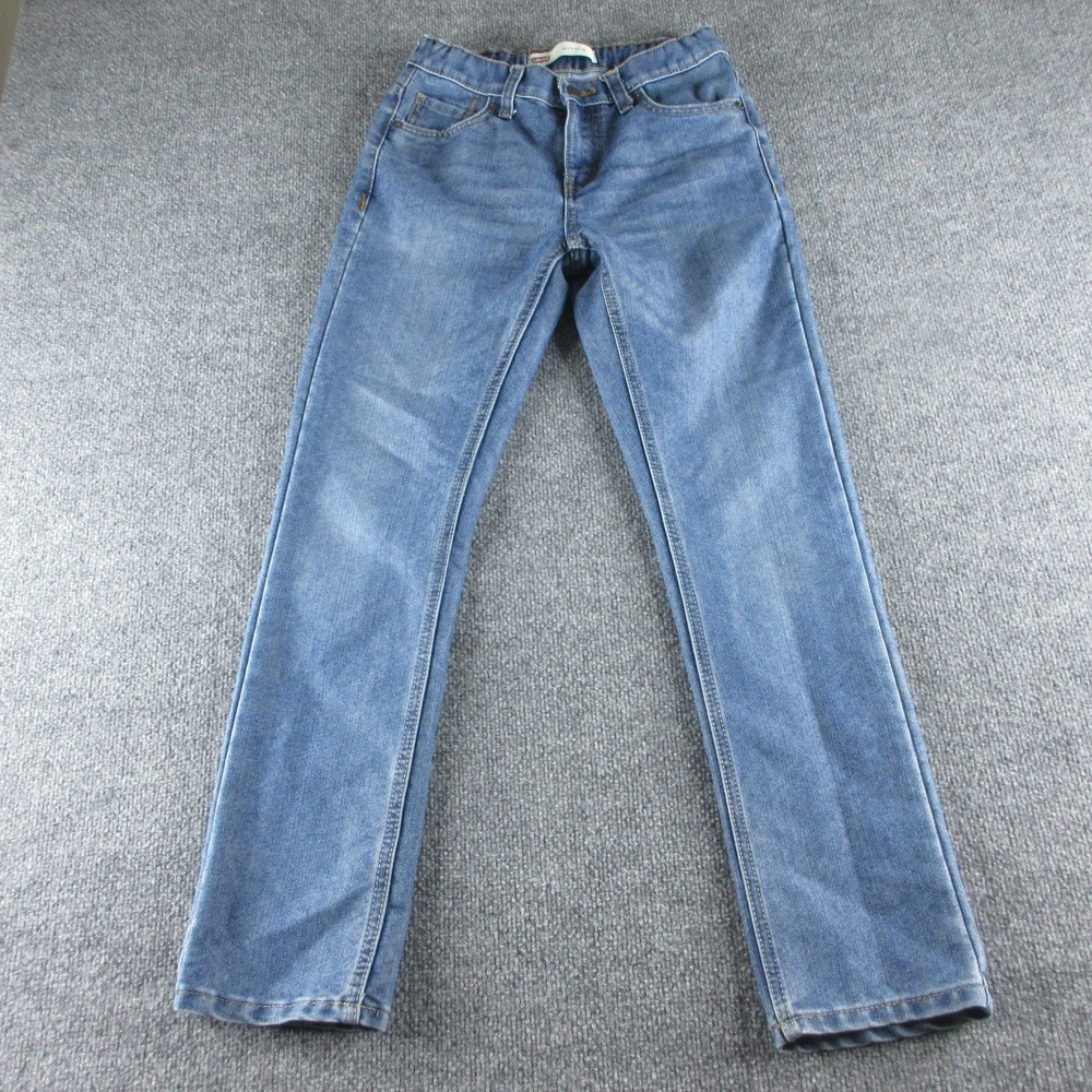 Levis 511 Jeans Mens 27x29 Blue Slim Straight Medium‎ Wash Denim Elastic Waist